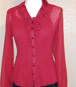 NYC Designs Sheer Blouse with Cami